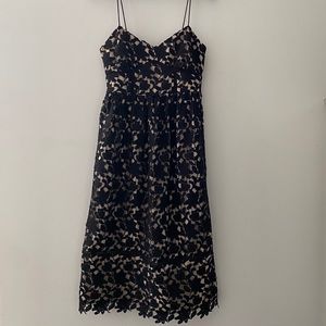 Black long lace dress